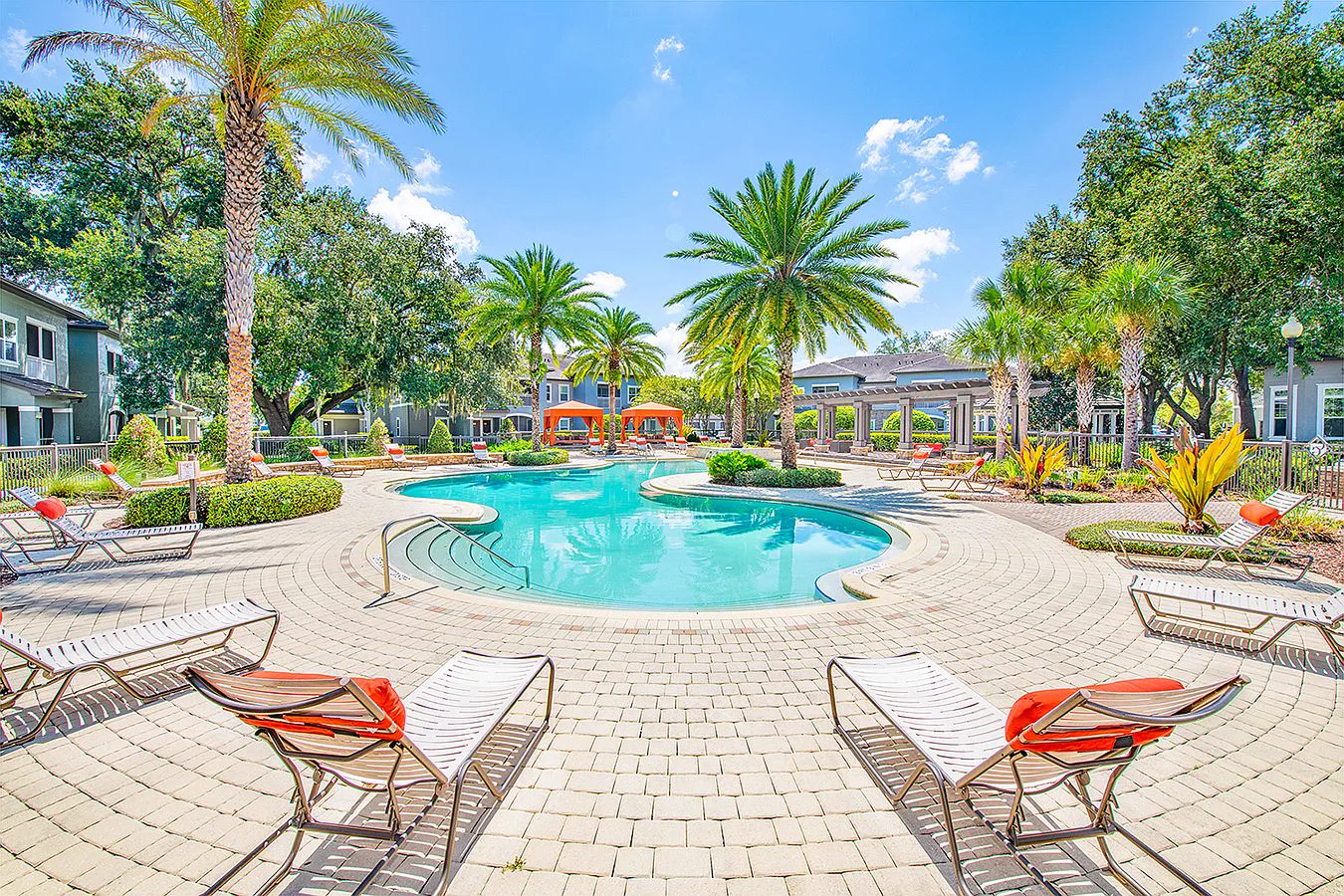 Community pool and shared outdoor amenities